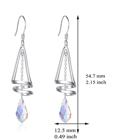 NEW S925 Prism Swarovski Element Earrings - Picture 6 of 8